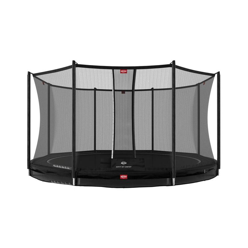 Trampolina + Siatka ochronna BERG Favorit Wkopana Okrągła 430 Czarna