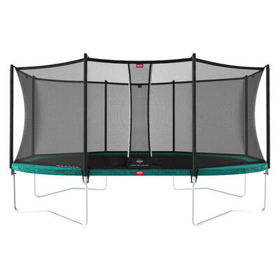 Trampolino + Rete di sicurezza BERG Favorit Regular Ovale 520x345 Verde