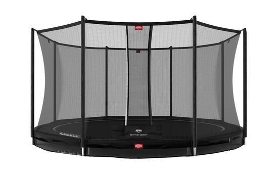 Trampolin + Sicherheitsnetz BERG Favorit InGround Rund 380 Schwarz