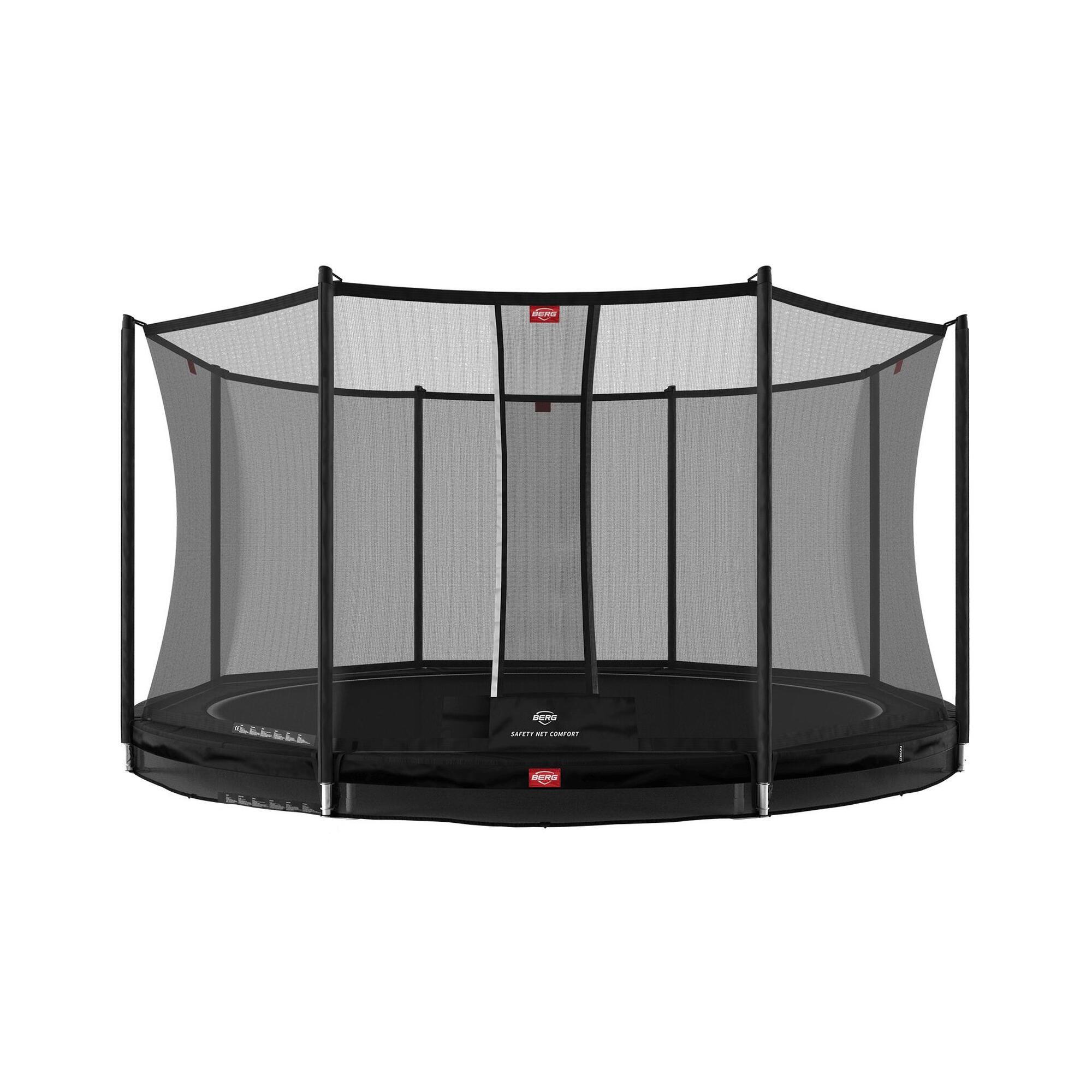 Berg - Trampoline+filet De Sécurité Berg Favorit Inground Ronde 380 Noir - Trampoline - Noir - Decathlon