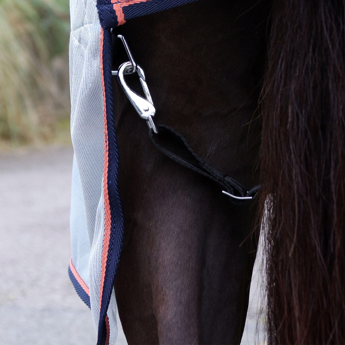 Standard neck fly rug, waterproof upper section white 6/7