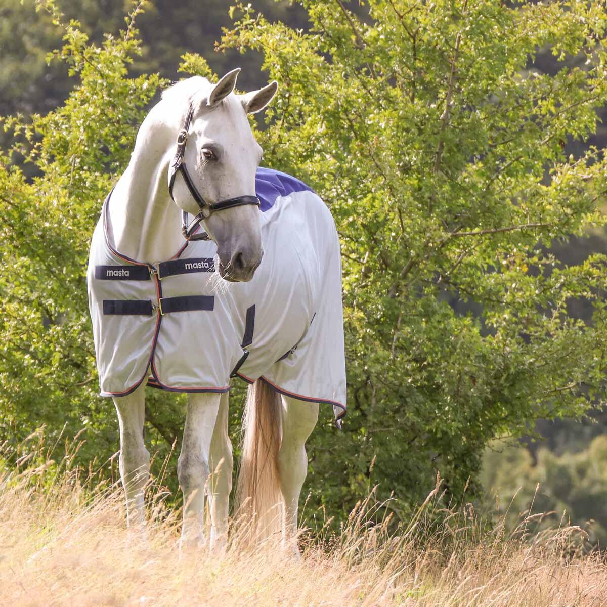 Standard neck fly rug, waterproof upper section white 7/7