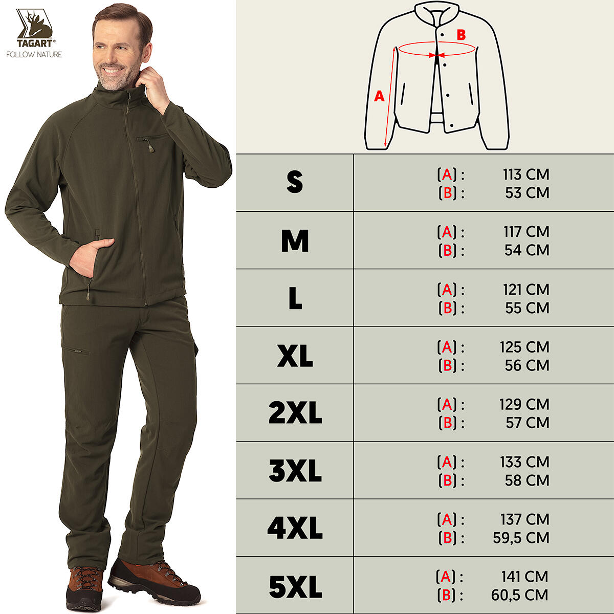 Kurtka męska myśliwska Tagart AX Simple Olive szybkoschnąca tkanina 2/5