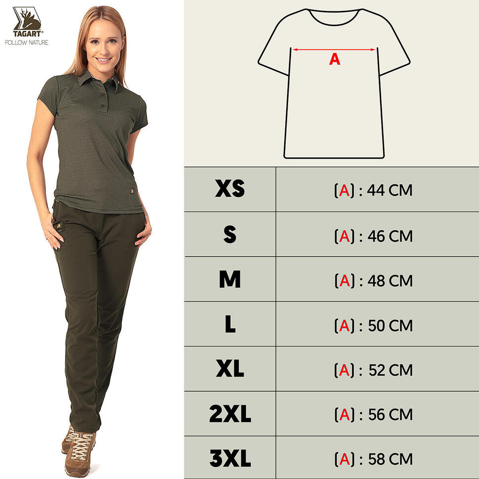 Koszulka myśliwska damska Tagart Polo Hals 2 Lady Dark Green