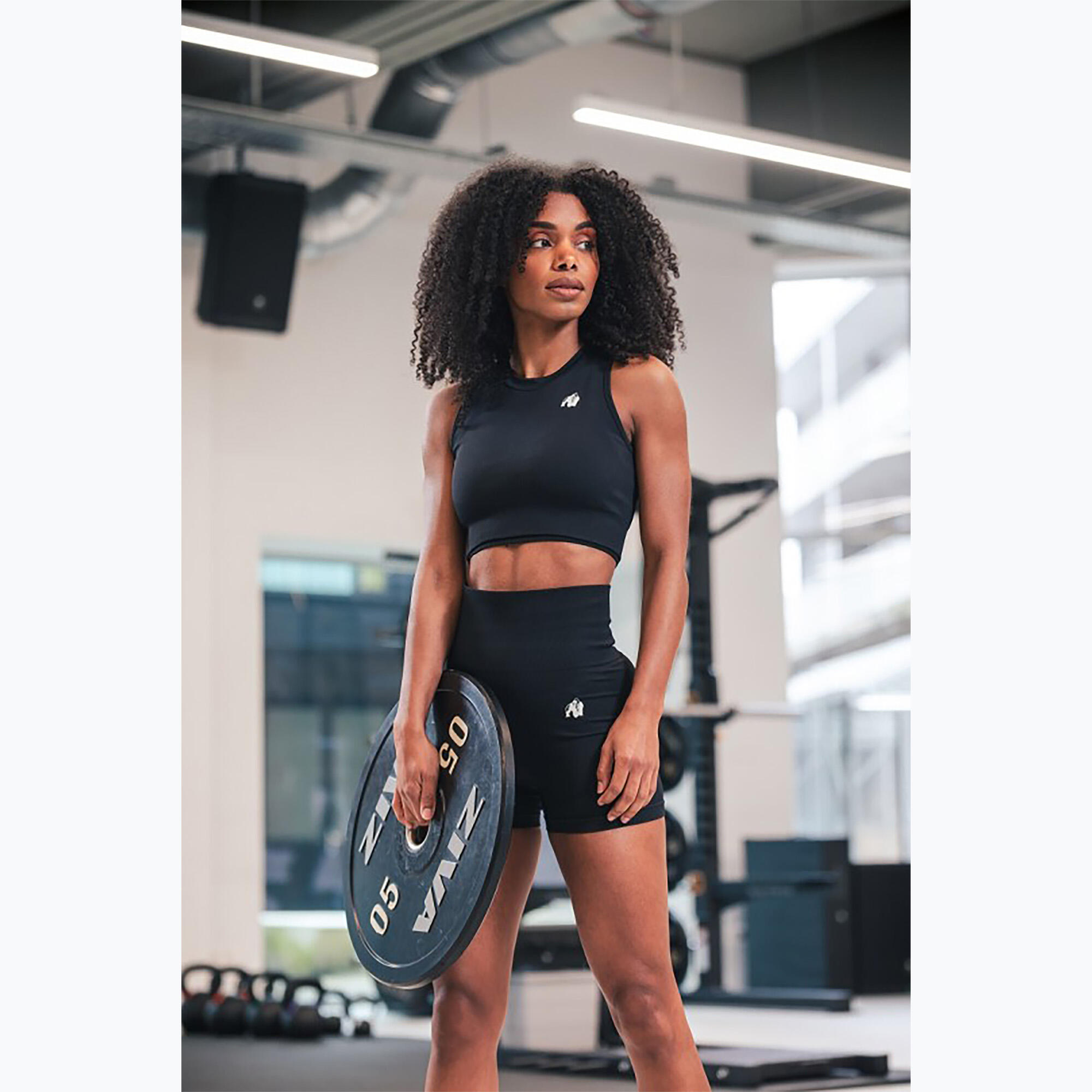 Olivia Seamless Crop Top - Zwart 5/6