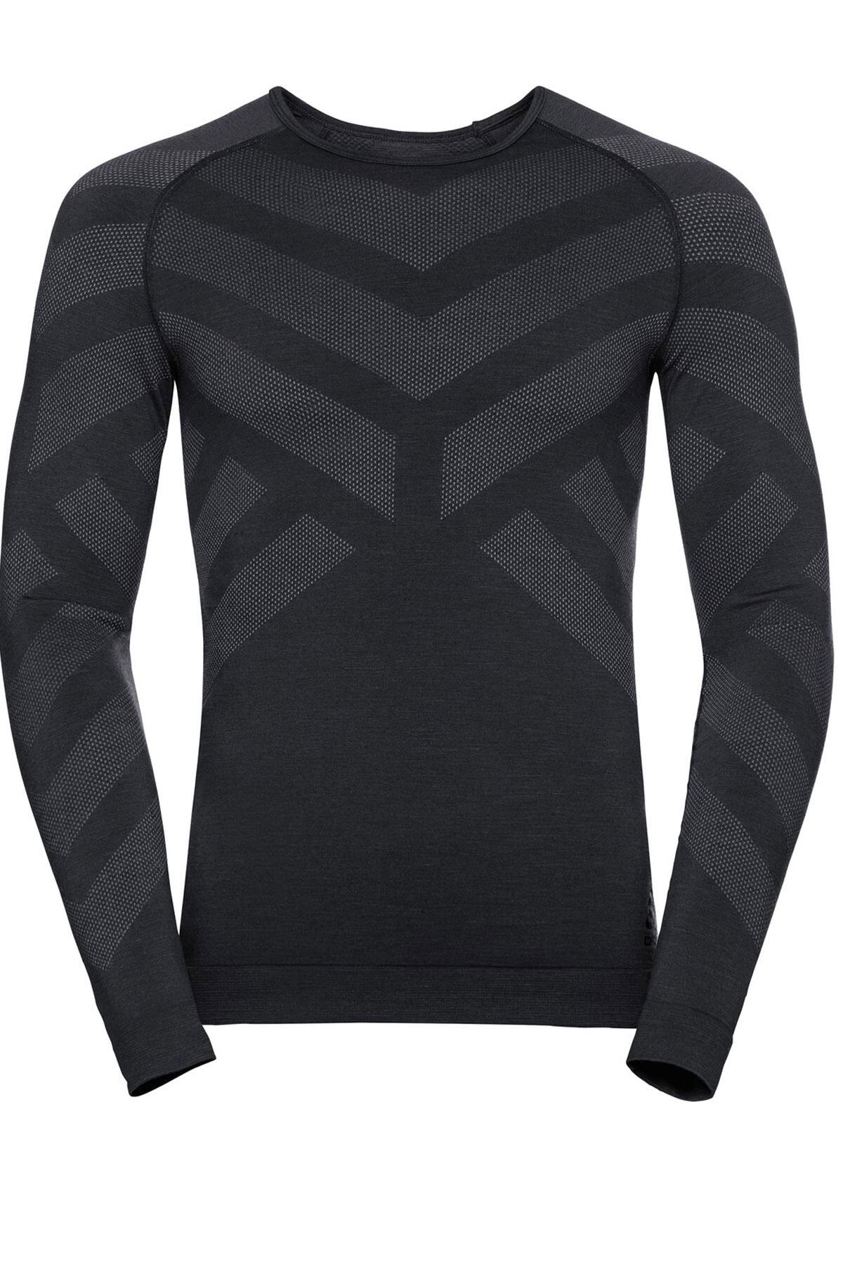 ODLO ODLO Men's Kinship Warm Merino Wool Crewe Neck Base Layer Top