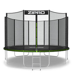 Trampoline rond Zipro Jump Pro 12FT 374cm avec filet de protection extérieur