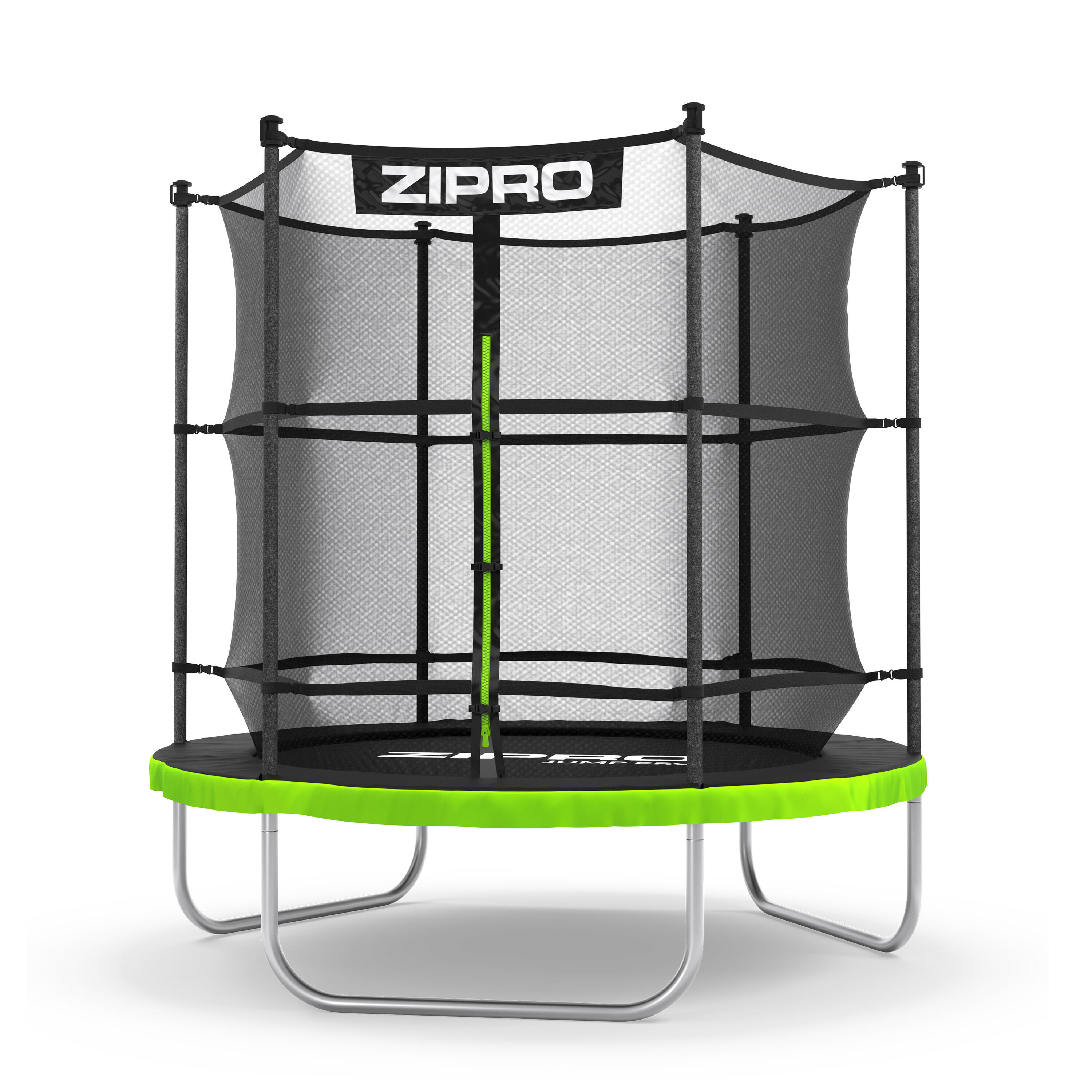 Zipro - Trampoline Rond Zipro Jump Pro 6ft 183cm Avec Filet De Protection Intérieur - Trampoline - Noir|vert - 183 Cm - Decathlon