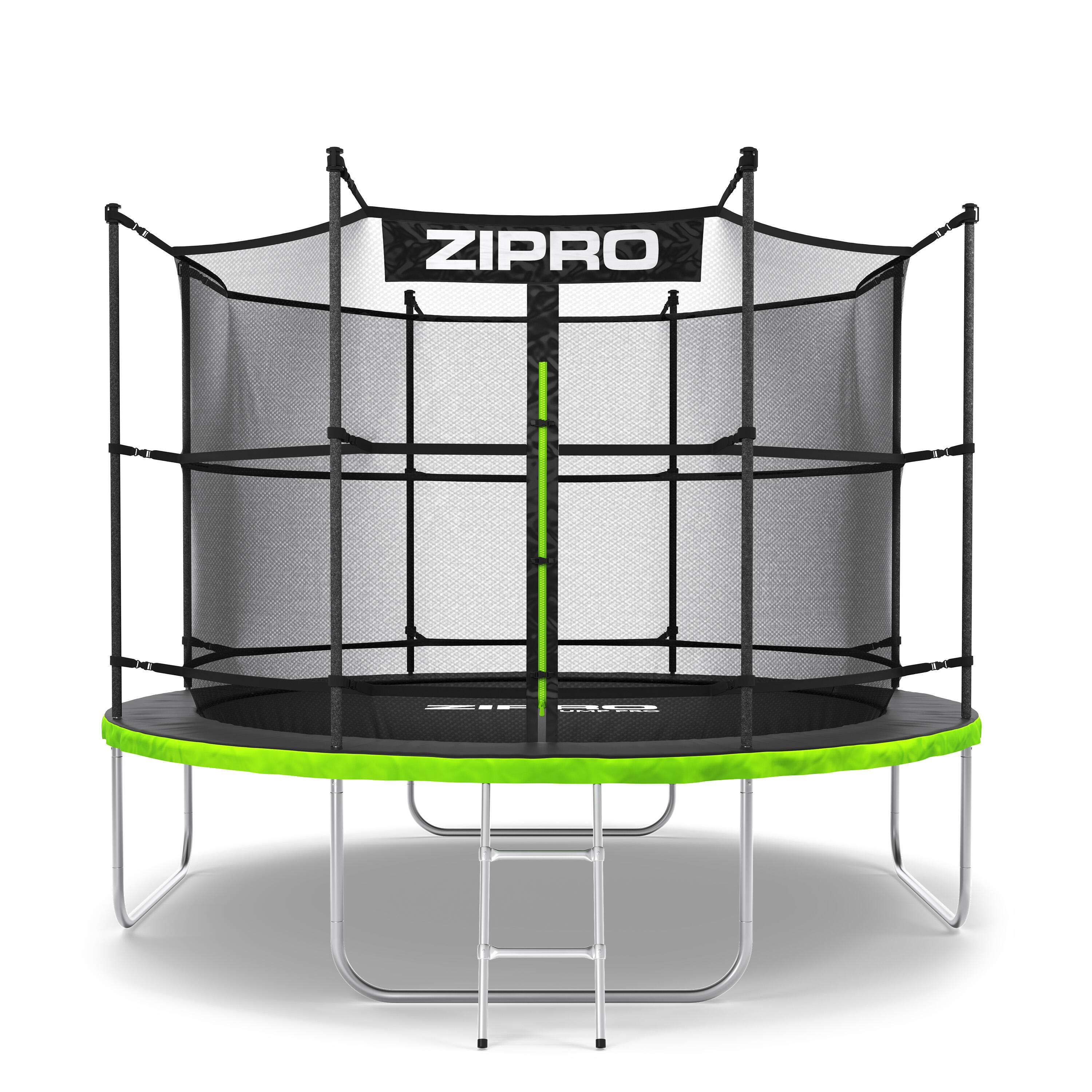 Zipro - Trampoline Rond Zipro Jump Pro 10ft 312cm Avec Filet De Protection Intérieur - Trampoline - Noir|vert - Decathlon