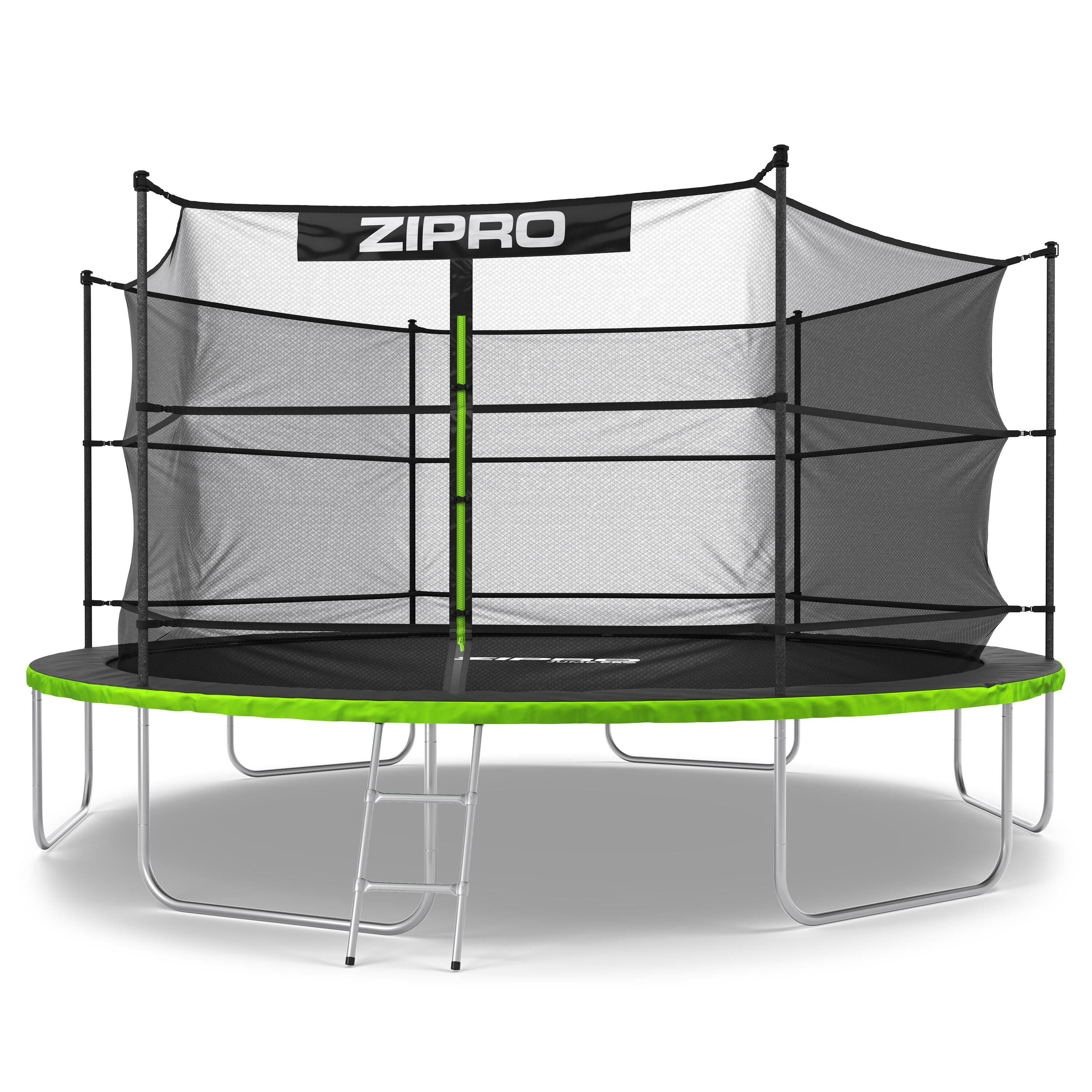 Zipro - Trampoline Rond Zipro Jump Pro 14ft 435cm Avec Filet De Protection Intérieur - Trampoline - Noir|vert - Decathlon