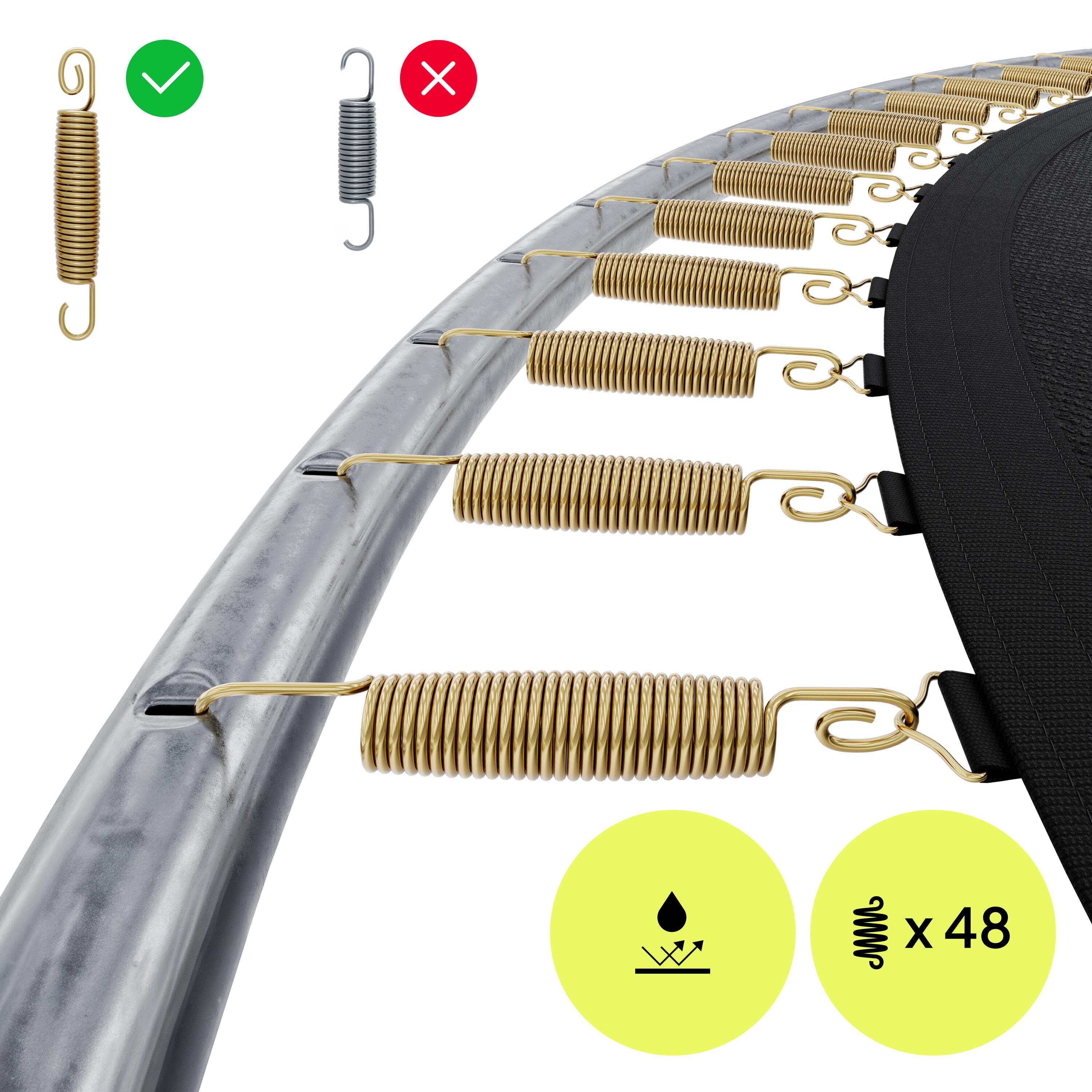Trampoline rond Jump Pro Premium 8FT 252 cm filet de protection intérieur 5/7