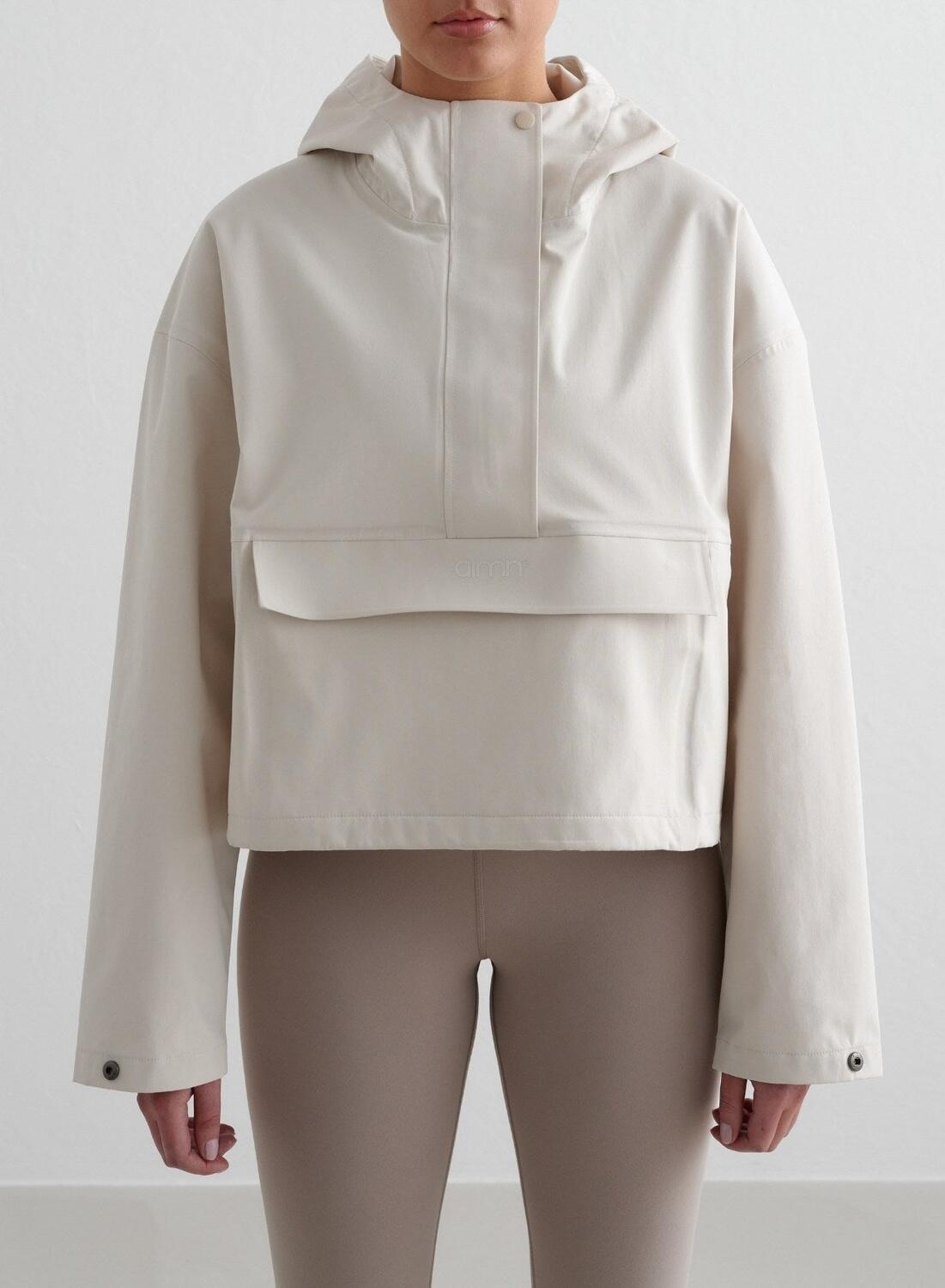 AIM'N Damen Jacke Wasserdicht Gekürzte Anorak Hellbeige