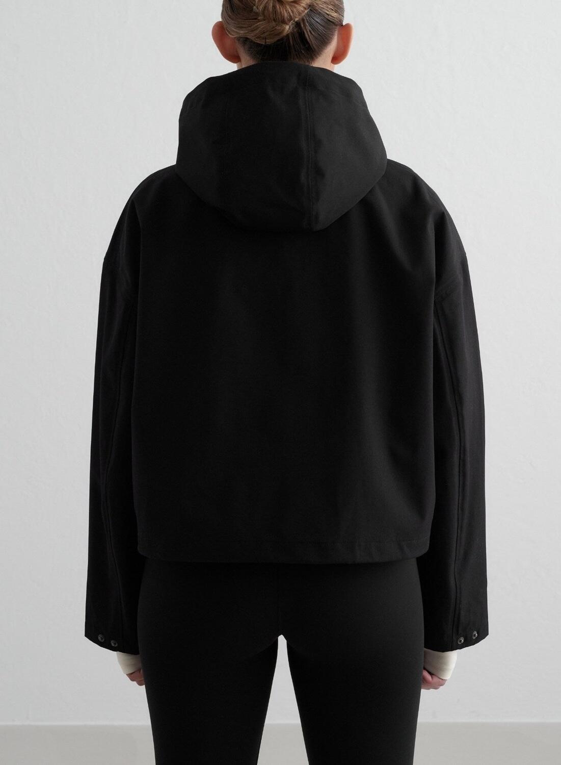 Dames Jas Waterdicht Geknipt Anorak Zwart 2/6