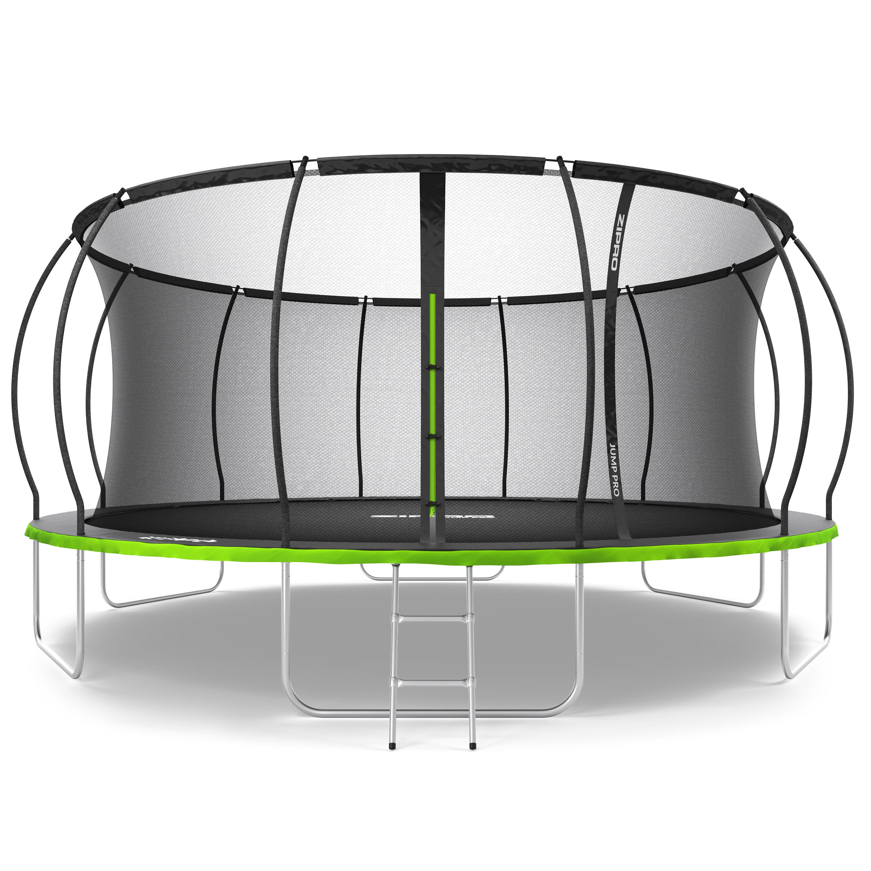 Zipro - Trampoline Rond Zipro Jump Pro Premium 16ft 496cm Filet De Protection Intérieur - Trampoline - Noir|vert - Decathlon