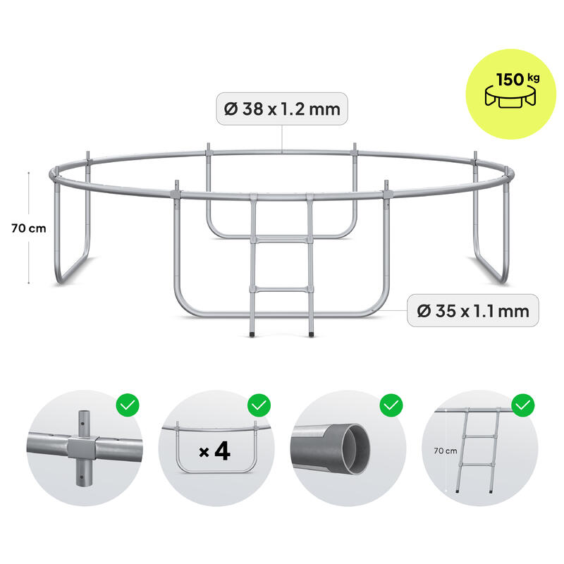 Trampolina ogrodowa Zipro Jump Pro Premium z siatką wewnętrzną 10FT 312cm