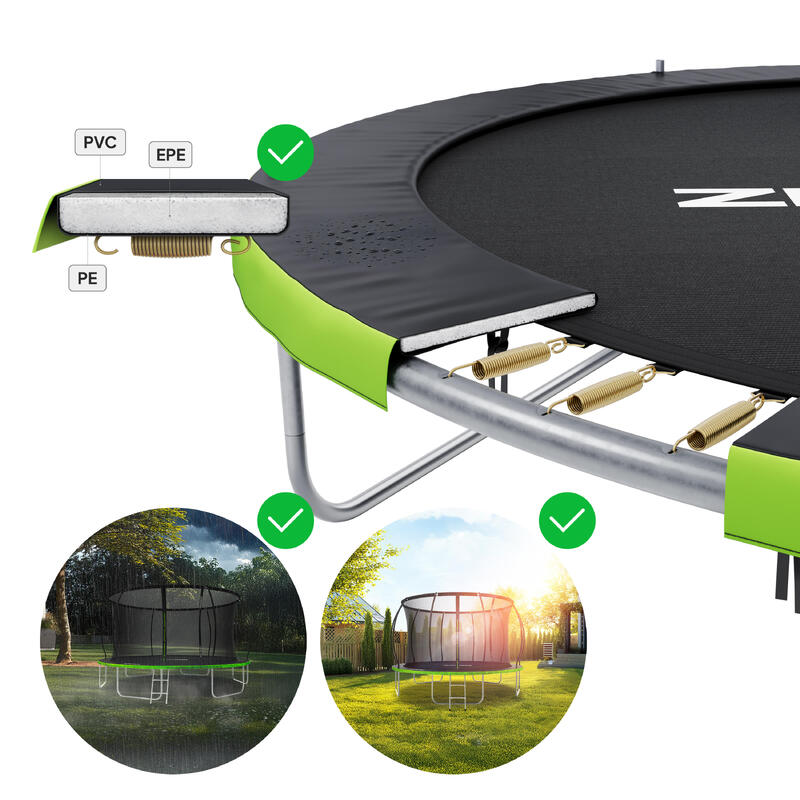 Trampolina ogrodowa Zipro Jump Pro Premium z siatką wewnętrzną 14FT 435cm