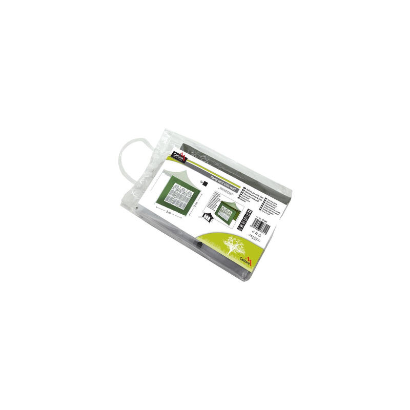 Perete lateral impermeabil cu fereasta 3 x 2 m verde pentru pavilioanele Cattara