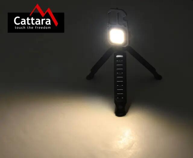 Wielofunkcyjna latarka LED 600 lm Cob z składanym statywem Cattara 7/8