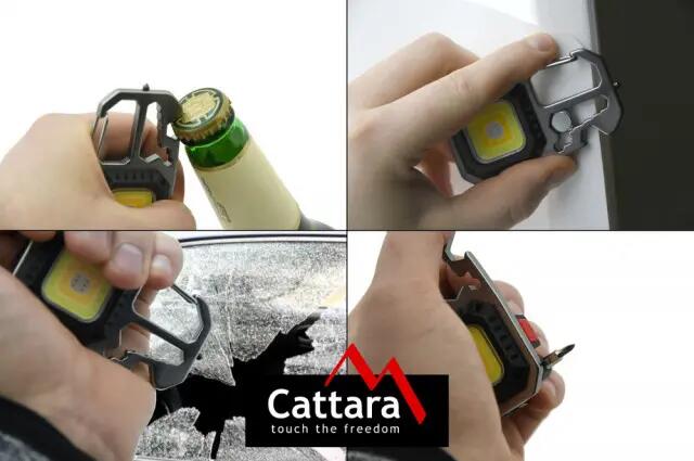 Wielofunkcyjna latarka LED 600 lm Cob z składanym statywem Cattara 5/8