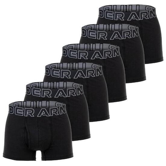 Boxershort Herren 6er Pack Figurbetont-UA PERFORMANCE COTTON - SOLID 3 IN 6PK