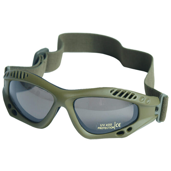 Mil-Tec Commando Goggles Air Pro Smoke Lens Olive Frame 1/1