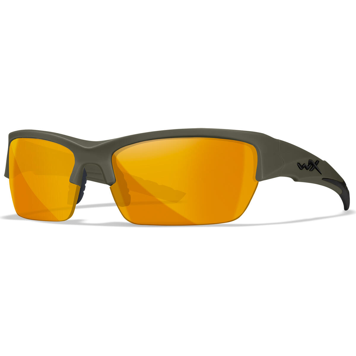 Wiley X WX Valor 2.5 Glasses Clear + Grey + Light Rust Lens / OD Green Frame 4/7