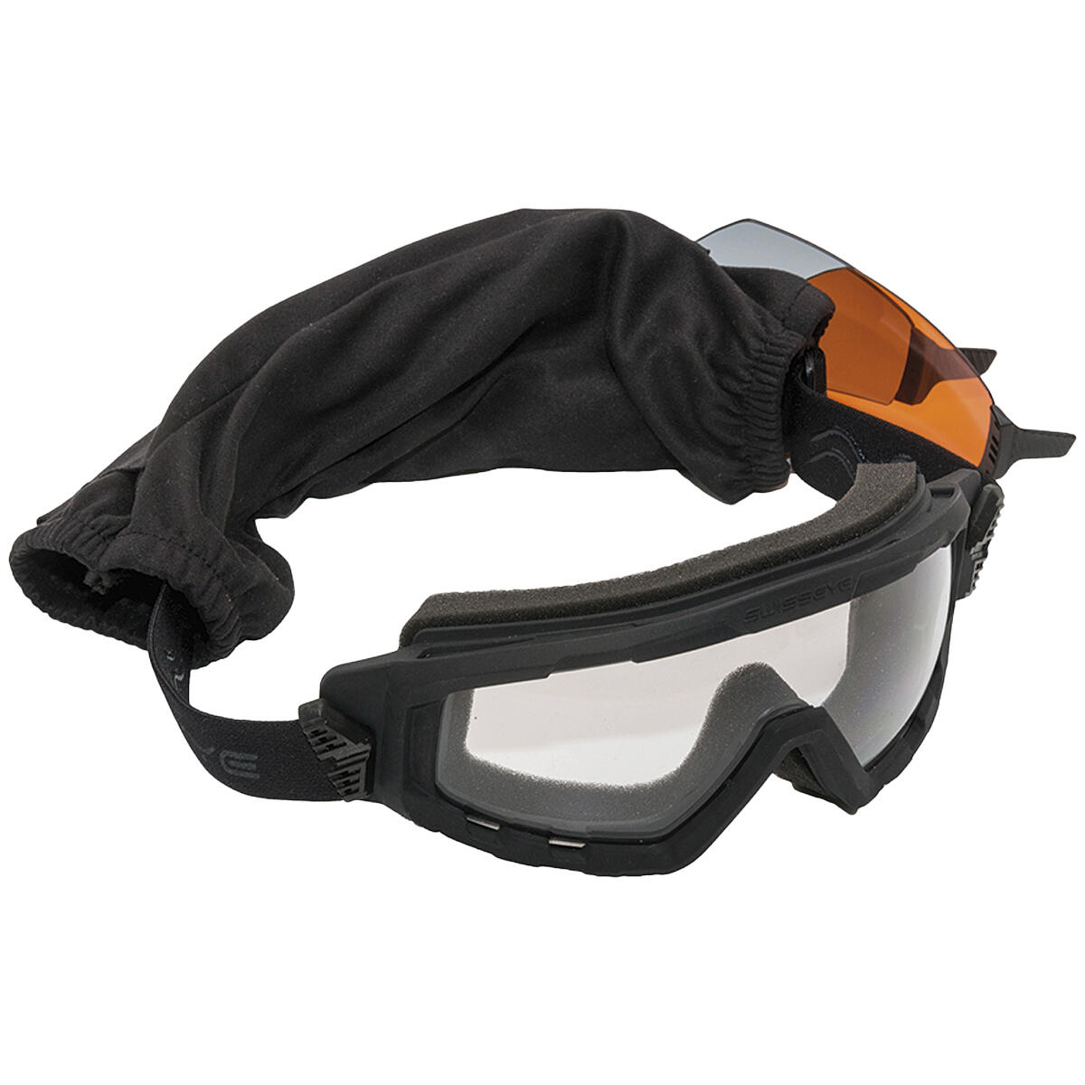 Swiss Eye G-Tac Goggle - Smoke + Orange + Clear Lens / Rubber Black Frame 1/2