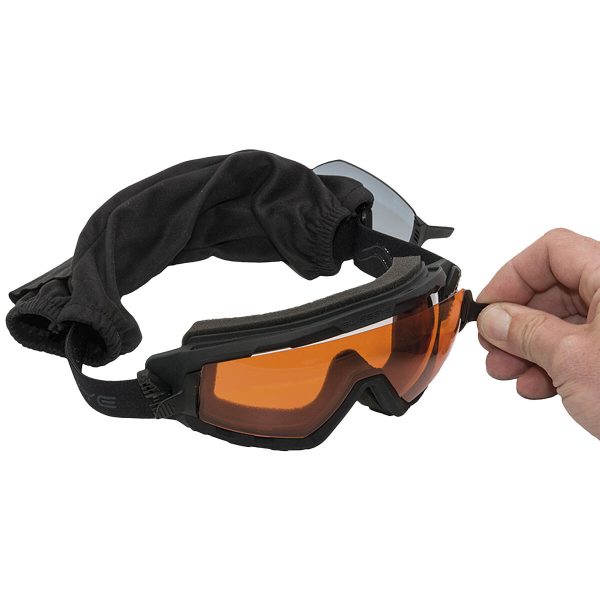 Swiss Eye G-Tac Goggle - Smoke + Orange + Clear Lens / Rubber Black Frame 2/2
