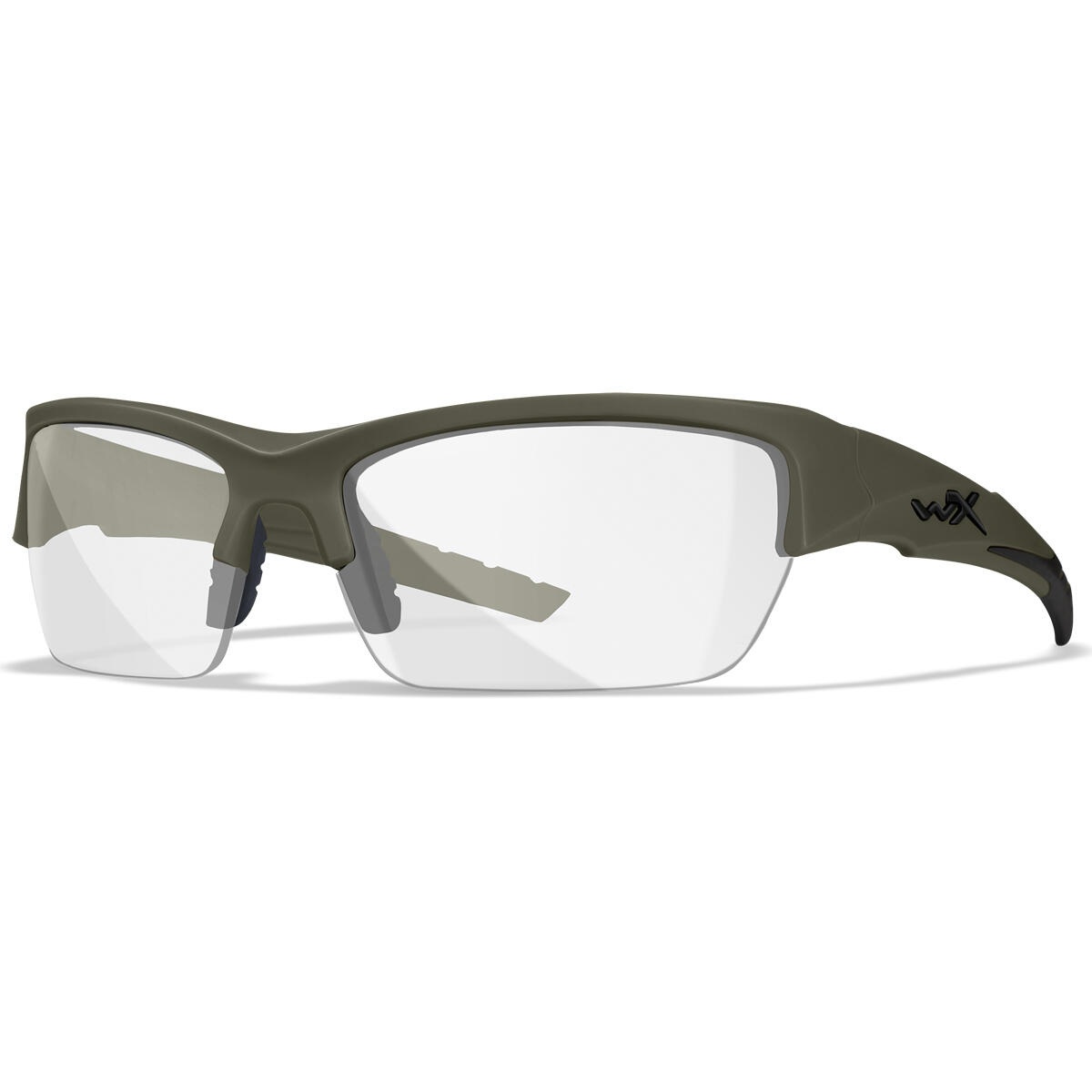 Wiley X WX Valor 2.5 Glasses Clear + Grey + Light Rust Lens / OD Green Frame 3/7