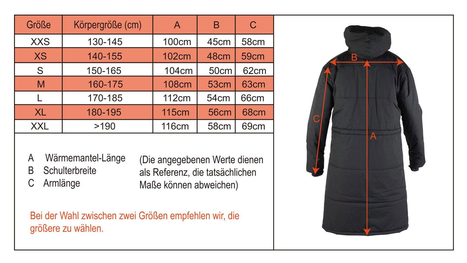 Wärmemantel Wassersport funktional wasserdicht warm Unisex – Waterproof Schwarz 3/6