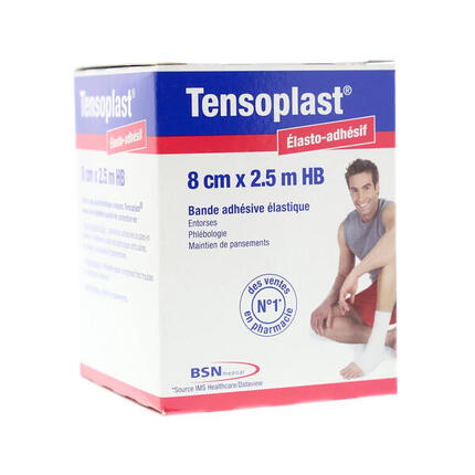 Bande Adhésive Elastique Tensoplast 8cm x 2,5m pour strapping