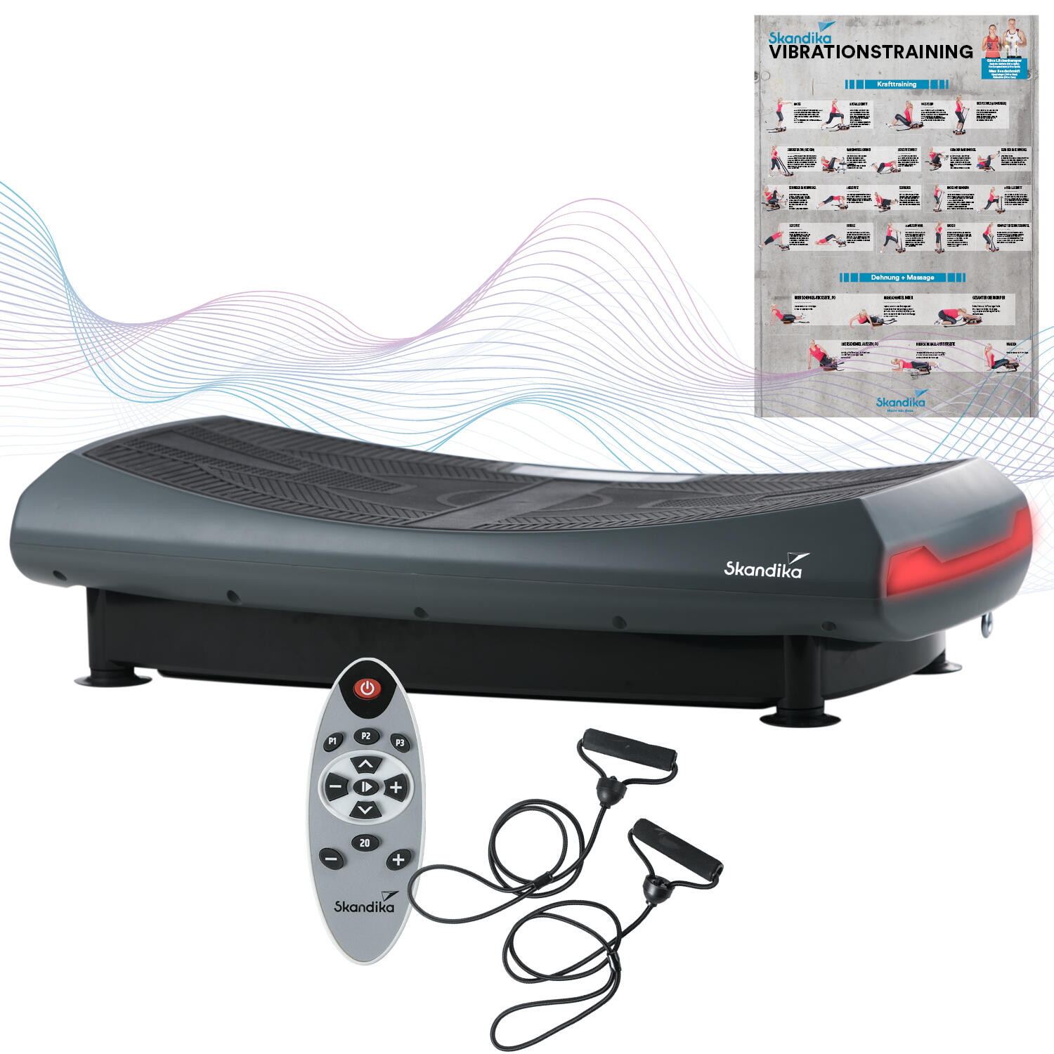 SKANDIKA Trilplaat V2000 4D - 4D-vibratie - 6 trainingsprogramma's