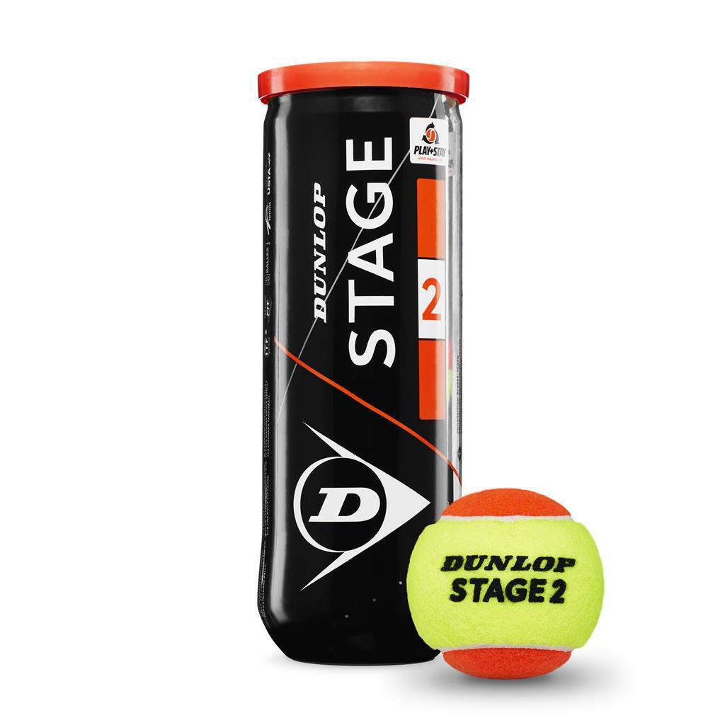 Tube met 3 tennisballen Dunlop Stage 2 6/7