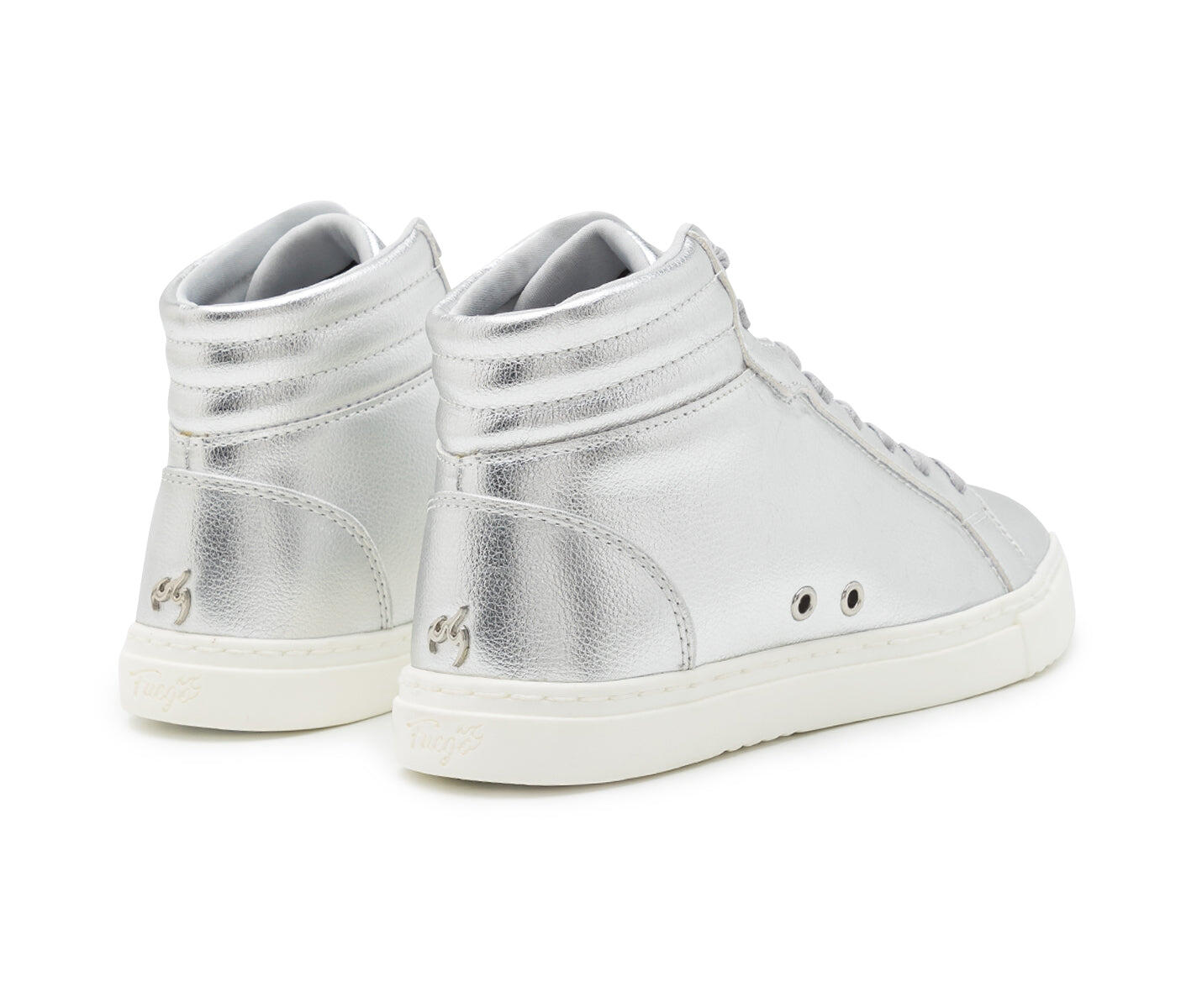 Fuego High-Top Dance Sneakers in silver 3/7
