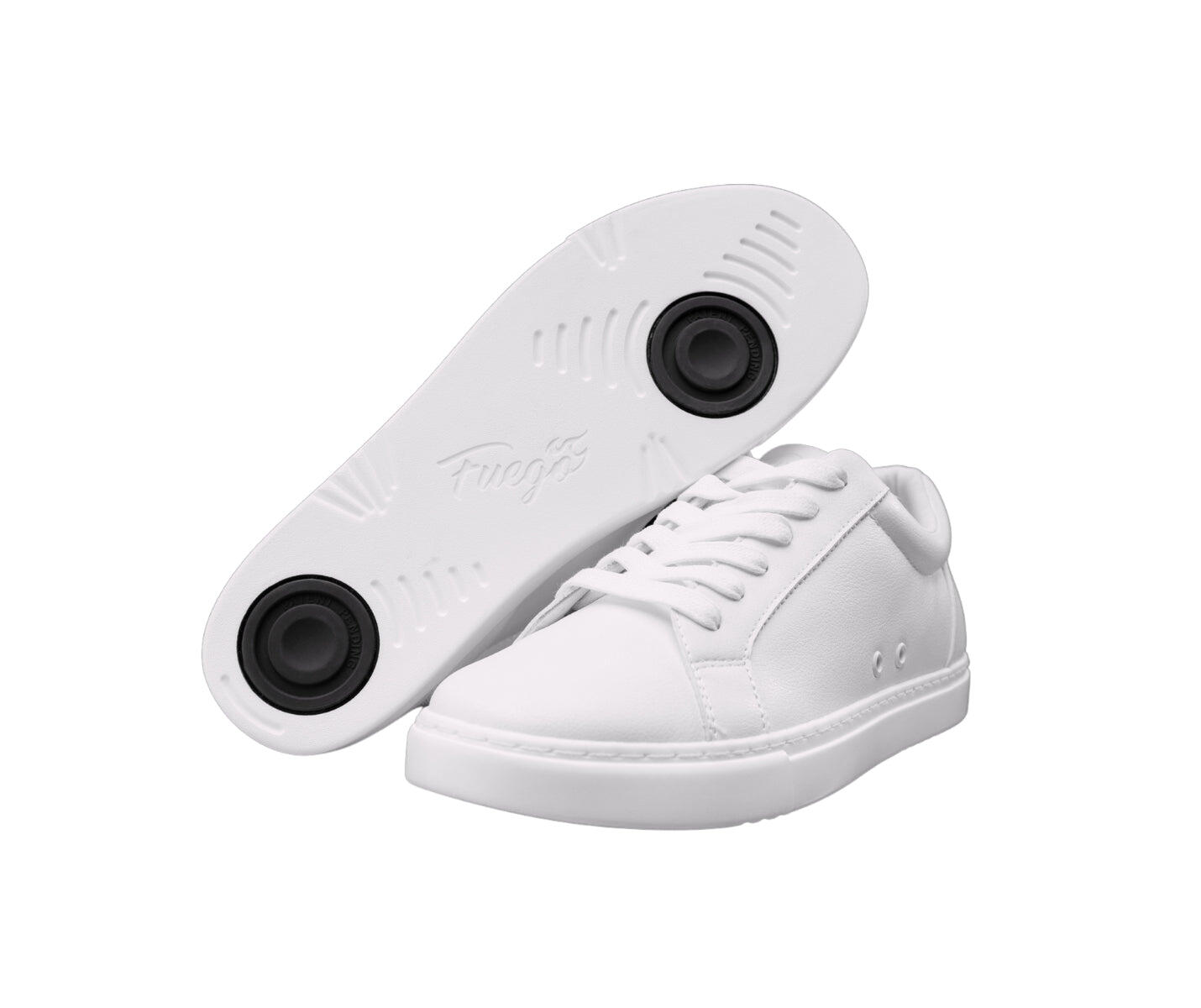 Chaussures de danse Fuego Low-Top vegan blanches - simili cuir, pivot 2/7