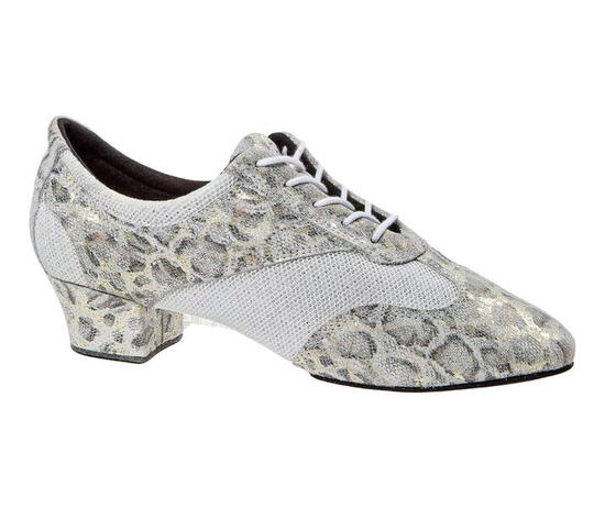 DIAMANT - 188 Tanzschuhe Gold Leopard - Absatz 3.7 cm block