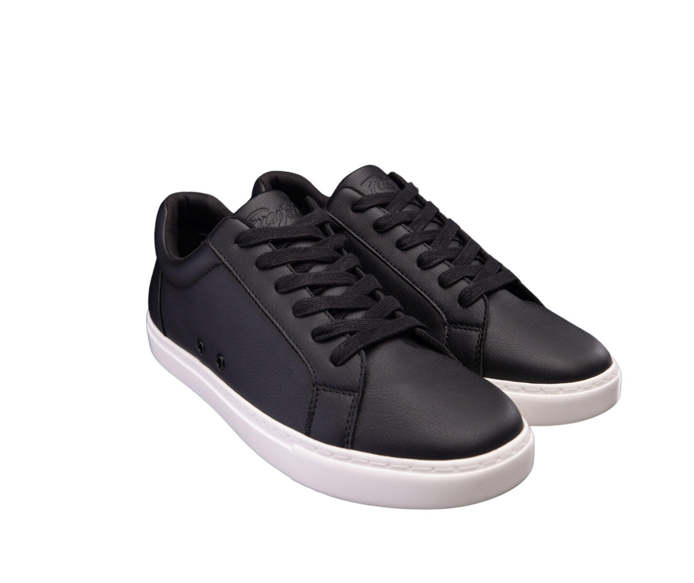 Fuego Low-Top sneakers vegan noir/blanc simili cuir, pivot double 4/7