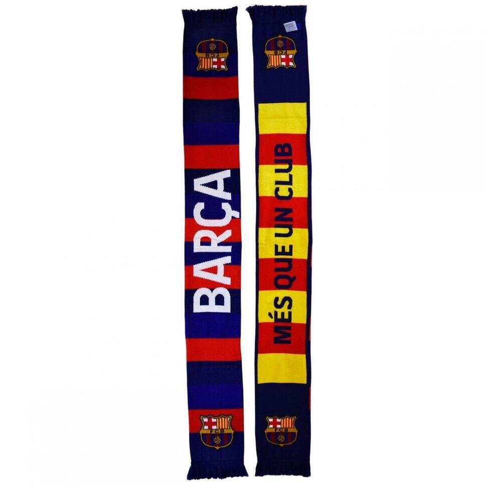 FC Barcelona szalik kibica dwustronny Double Knitted Scarf N27 wielokolorowy