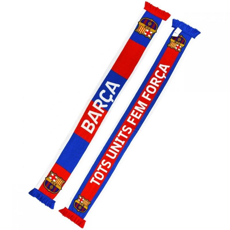 FC Barcelona szalik kibica dwustronny Double Knitted Scarf N30 wielokolorowy