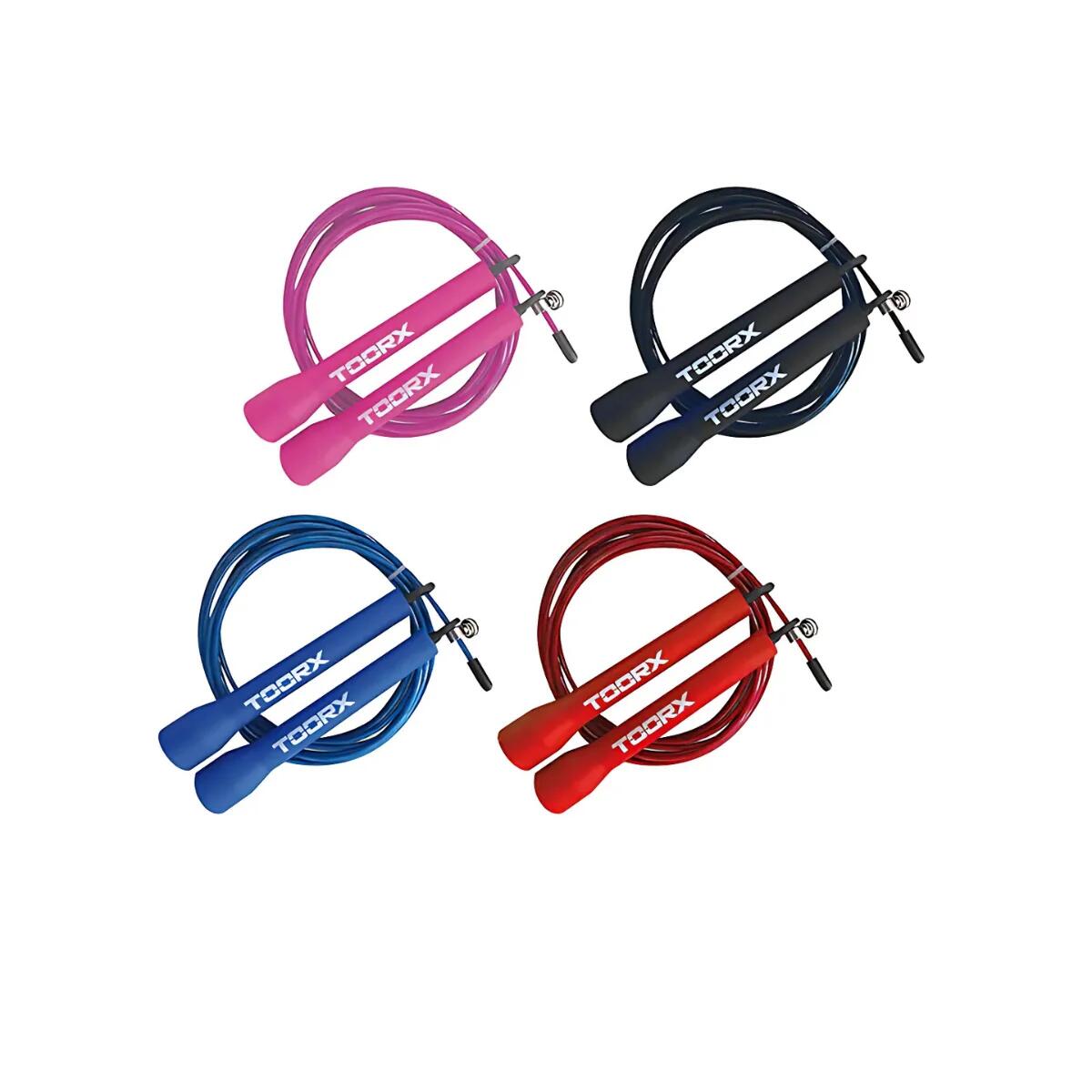 Speedrope de aço com alças de plástico. - Vermelho 2/6