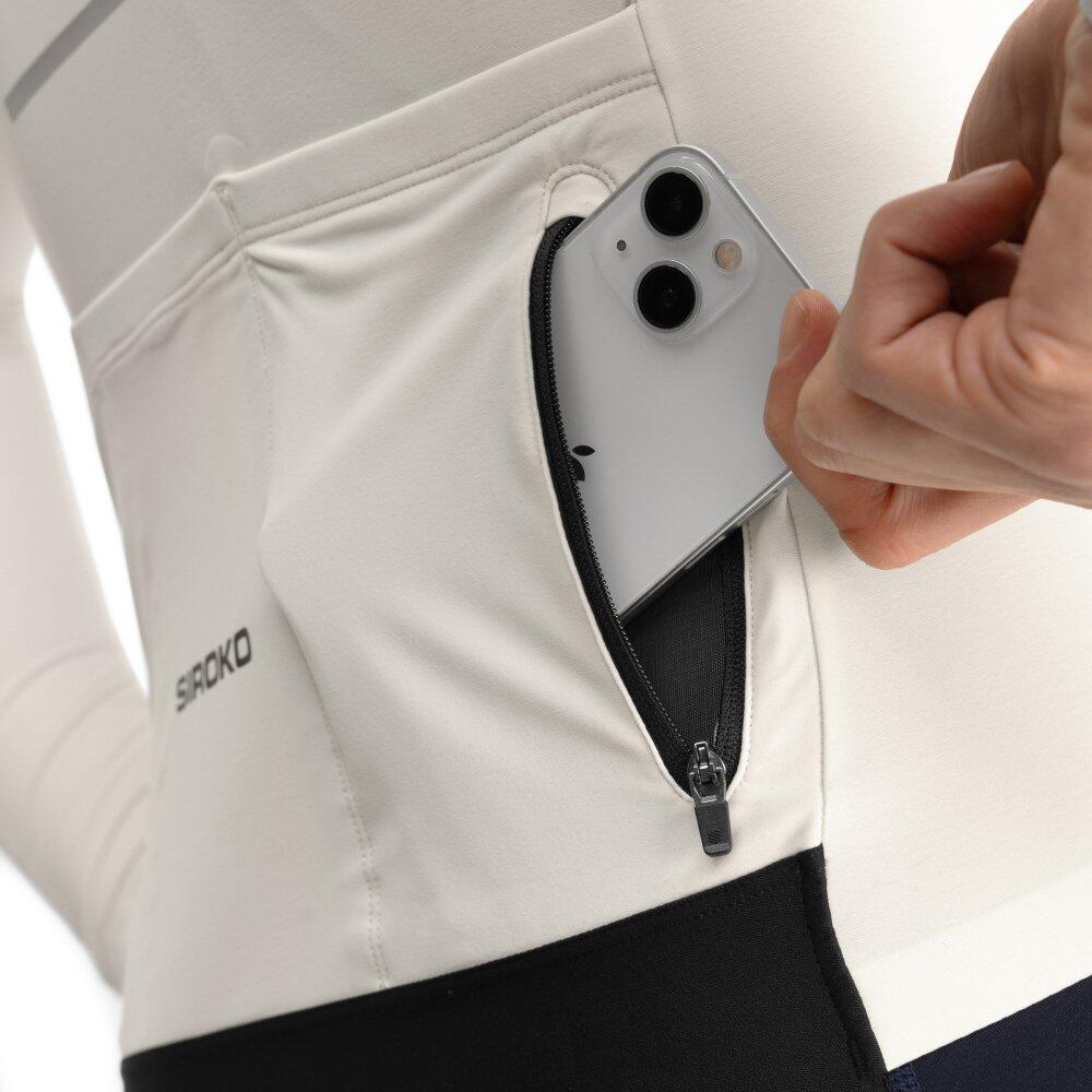 Herren Radsport thermo-langarmradtrikot für M7 Egret Weiß 4/8