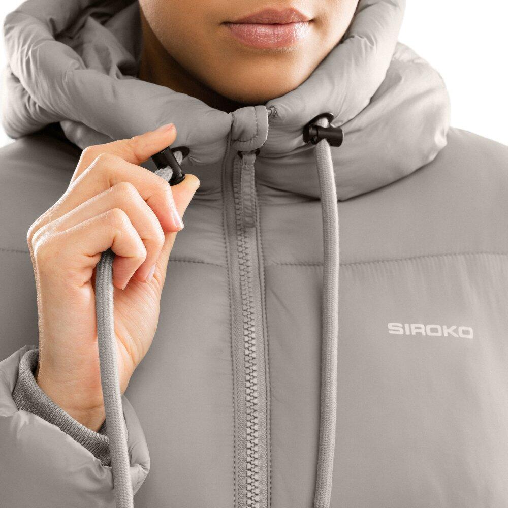 Piumino lungo cappotto da donna Lifestyle Hemisphere Grigio 4/7