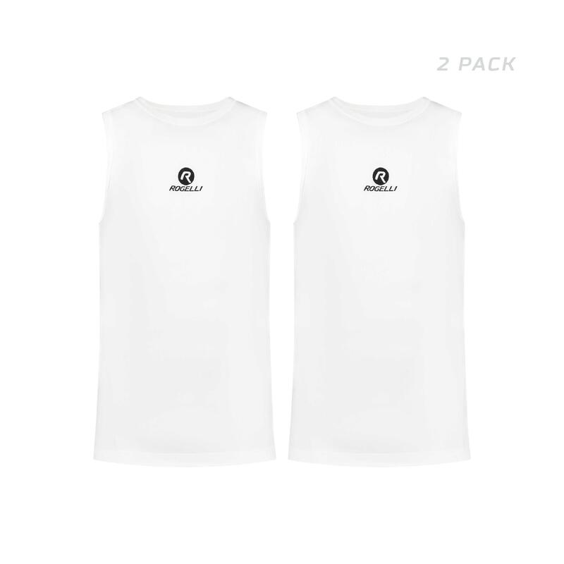 Koszulki potówki unisex Rogelli Core 2 sztuki, bez rękawów