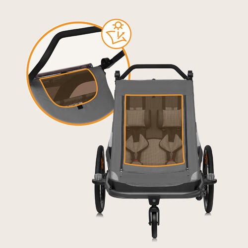 Lionelo Cama remolque bici carrito 2 en 1 suspensión SIQ 2 niños 7/9