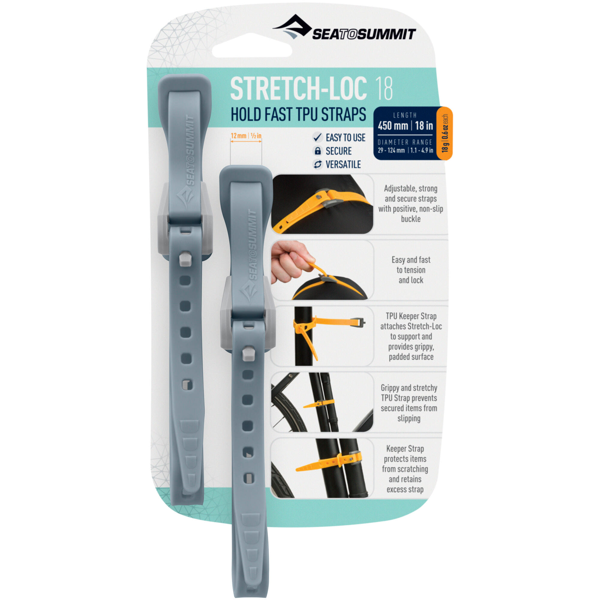 Sea To Summit - Sea To Summit Stretch Loc 18 Sangles D'Arrimage - Porte-bidon - Multicolore - Taille Unique - Decathlon