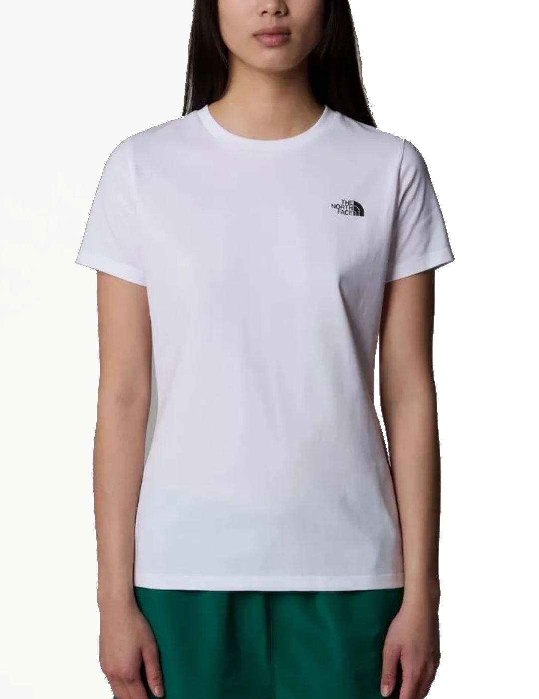 Maglietta da donna The North Face Simple Dome Bianca 1/4