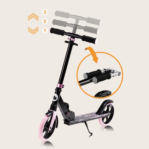 Koloběžka Lionelo Luca black carbon pink