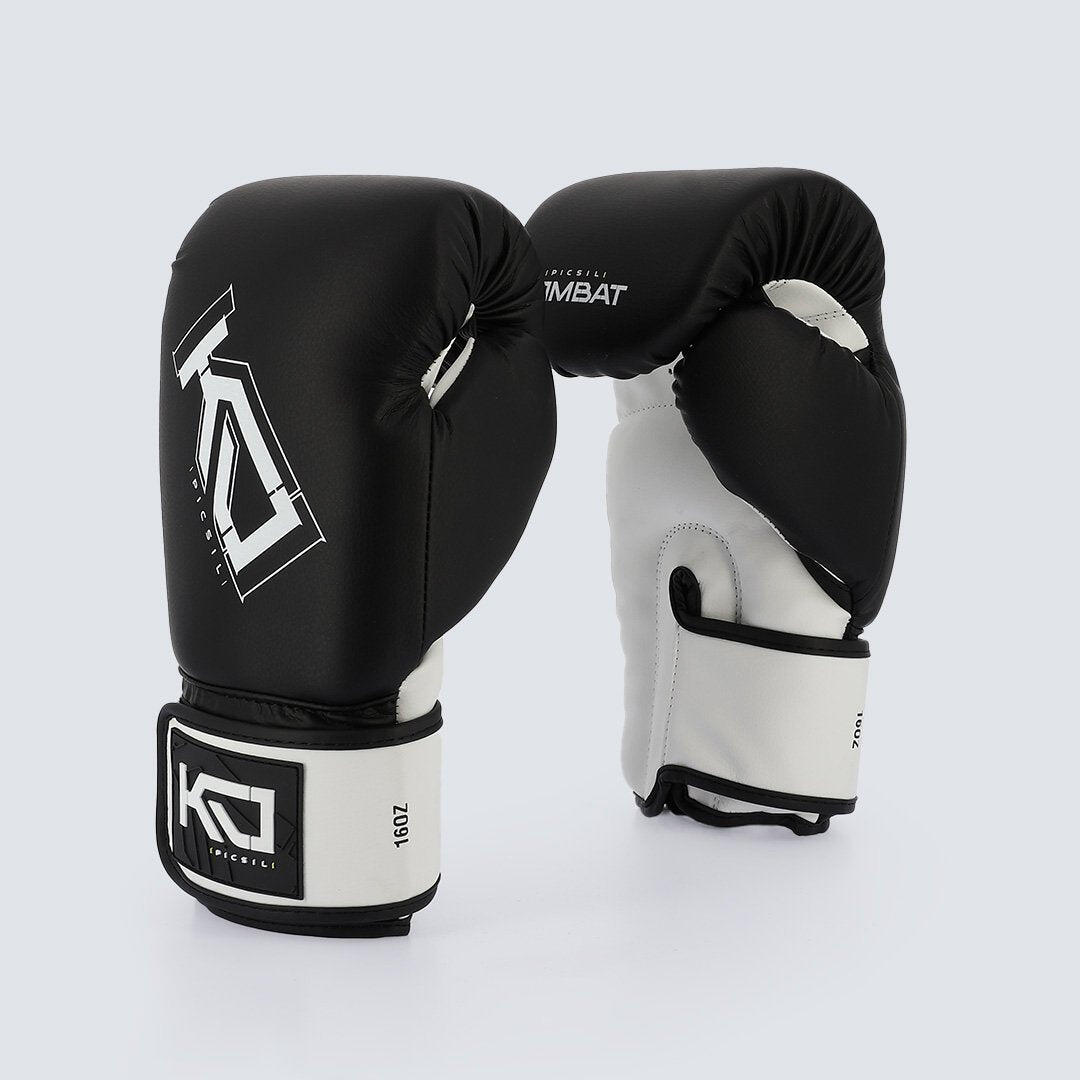 Picsil - Gants De Boxe Et Mma Kyros Fan Kombat - Gants De Boxe - Noir - 10 Oz - Decathlon
