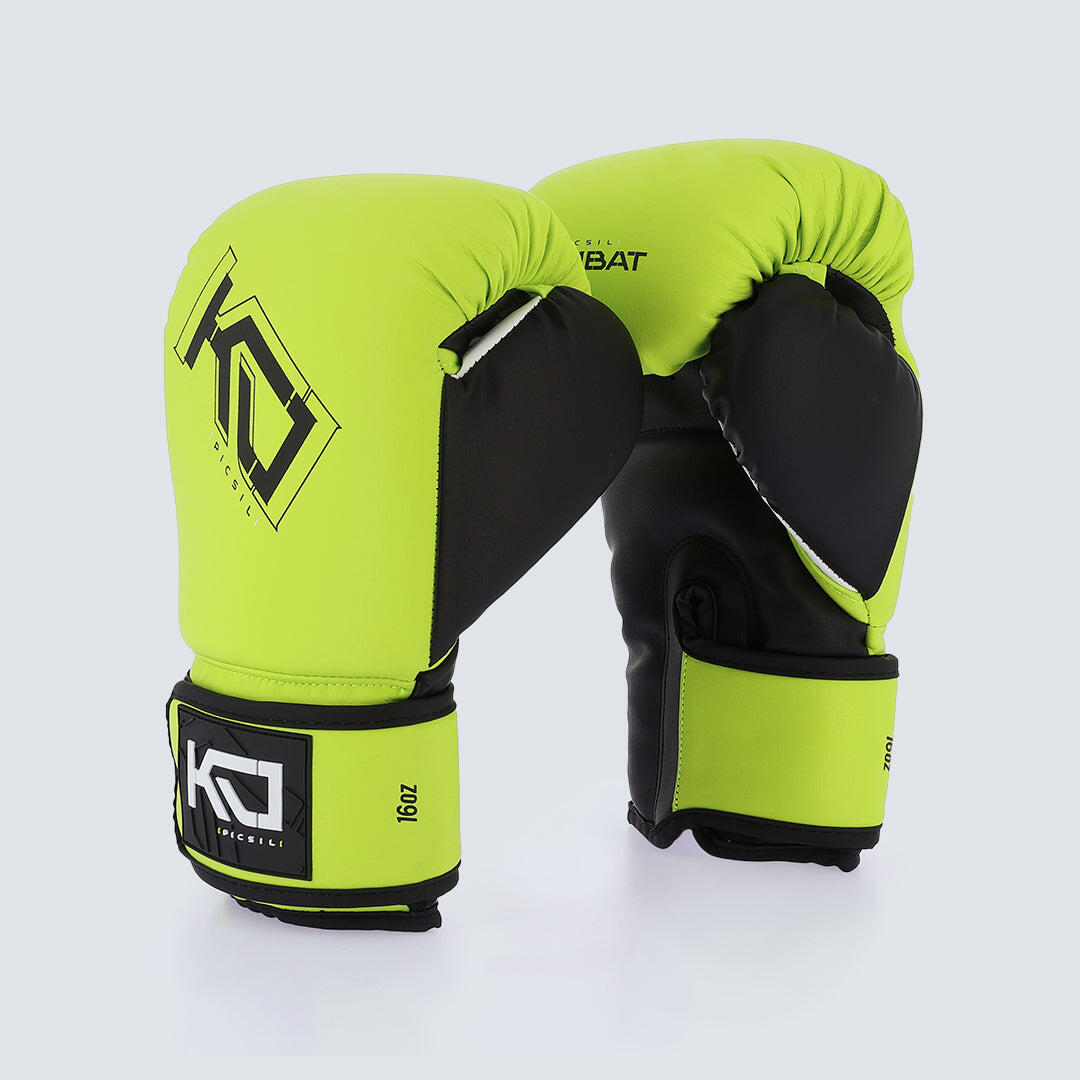Picsil - Gants De Boxe Et Mma Kyros Fan Kombat - Gants De Boxe - Jaune - 14 Oz - Decathlon
