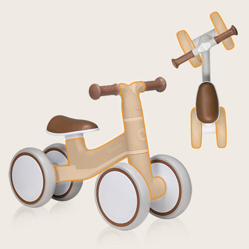 Draisienne Lionelo Villy 4 Roues EVA Stable Enfant 4/8